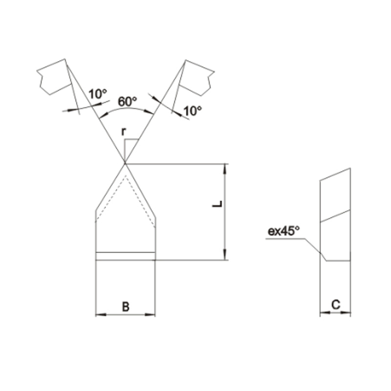 C1 Type For Screw Turning Tool And Cylindrical Refined Turning Tool