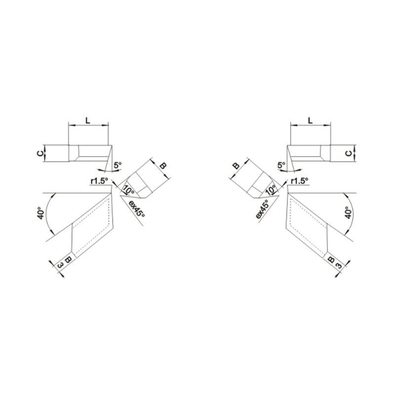 B1 Type Shaping Turning Tool、Dovetail Groove Cutter And Dovetail Groove Wond Cutter