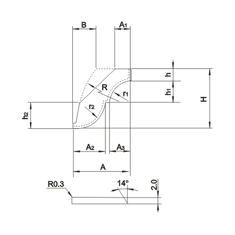 Double-Sided Door Panel Edge Profile Cutter Blade