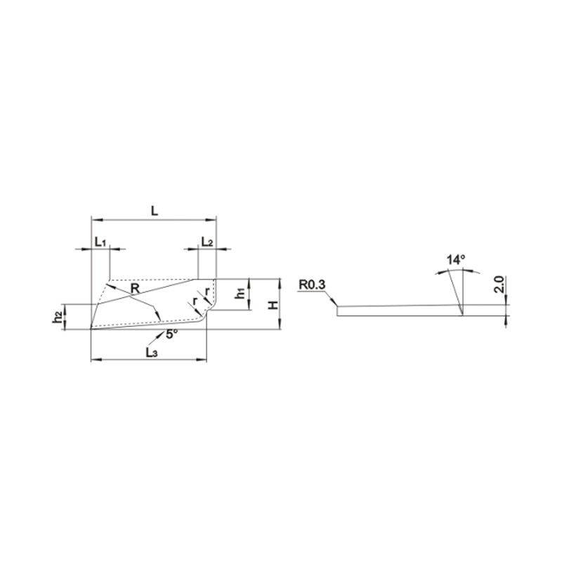 Double Butterfly Curve Blade