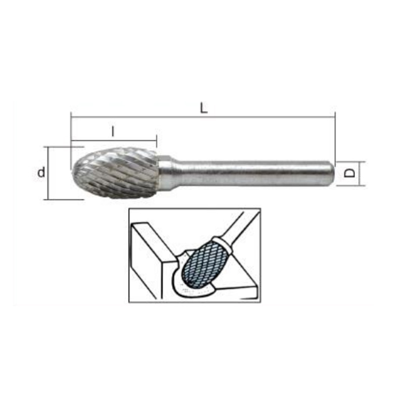 Carbide Burrs Elliptic Cylinder