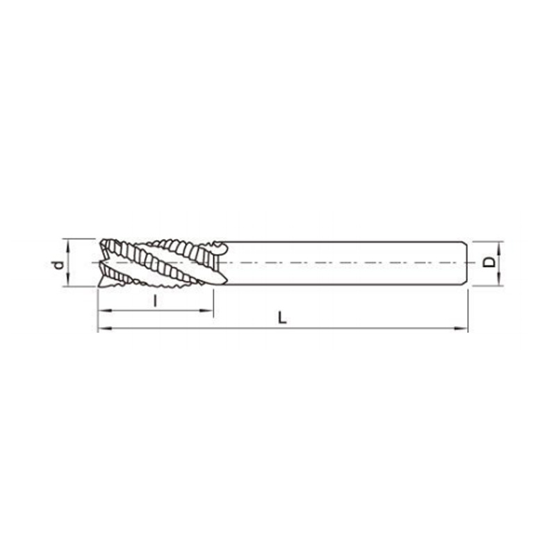 Coarse Skin End Mills for Aluminum and Steel Series