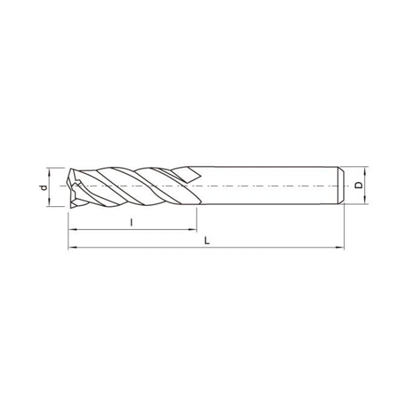 3 Flutes End Mills for Aluminum Series