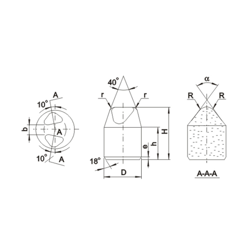 Carbide Inserts DB Type (B type edge-wedge tooth)